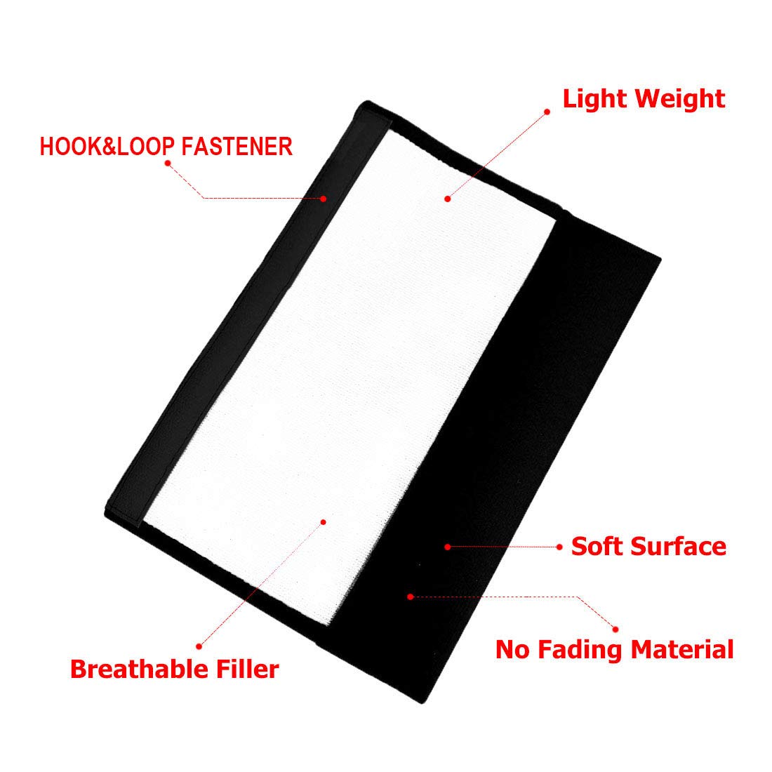 Mirkoo Car Seat Belt Cover Pad, 2-Pack Soft Car Safety Seat Belt Strap Shoulder Pad For Adults And Children, Suitable For Car Seat Belt, Backpack, Shoulder Bag, Upholstery For Vehicles (Black)